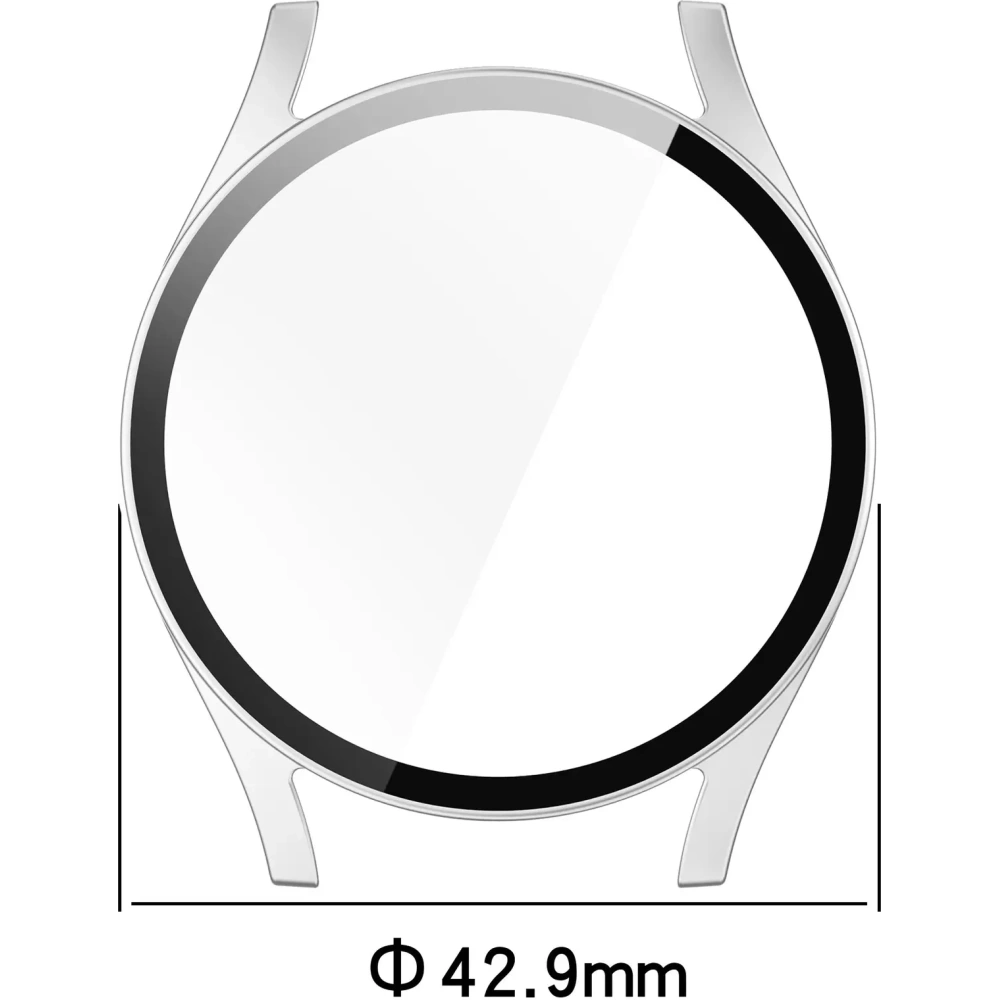 Hurtownia GSM - Etui ze szkłem do zegarka Bizon Case+Glass Watch do Samsung Galaxy Watch 7 40 mm satynowo srebrne - BIZ6123 - {ean13} - Hurt