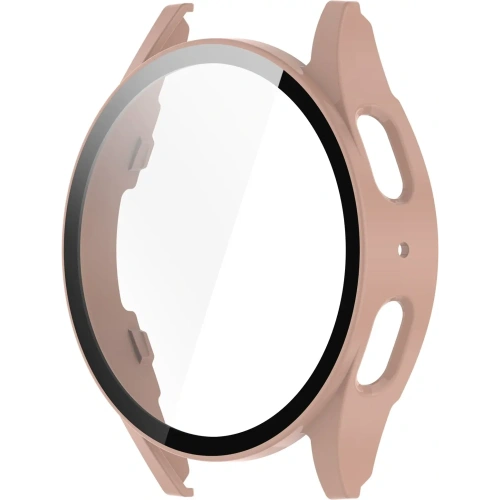 Etui ze szkłem do zegarka Bizon Case+Glass Watch do Samsung Galaxy Watch 7 40 mm różowe