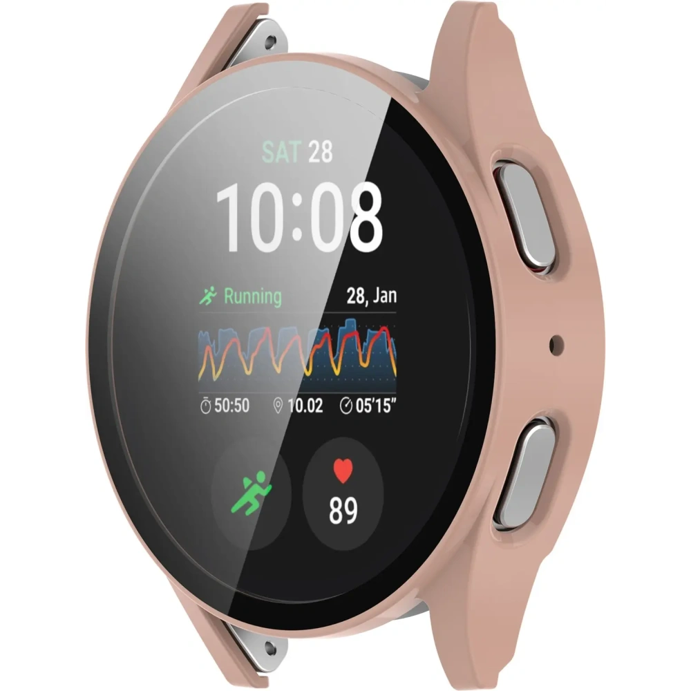 Hurtownia GSM - Etui ze szkłem do zegarka Bizon Case+Glass Watch do Samsung Galaxy Watch 7 40 mm różowe - BIZ6125 - {ean13} - Hurt