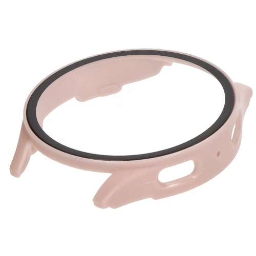 Etui ze szkłem do zegarka Bizon Case+Glass Watch do Samsung Galaxy Watch 7 40 mm różowe