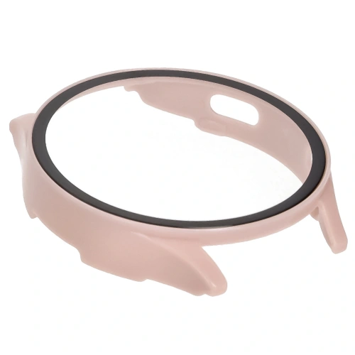 Etui ze szkłem do zegarka Bizon Case+Glass Watch do Samsung Galaxy Watch 7 40 mm różowe