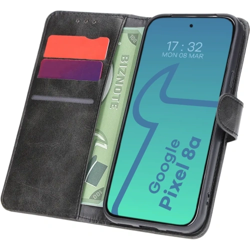 Etui z klapką Bizon Case Pocket do Google Pixel 8a czarne