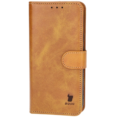 Etui z klapką Bizon Case Pocket do Google Pixel 8a brązowe