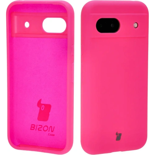 Silikonowe etui Bizon Soft Case do Google Pixel 8a neonowo-różowe