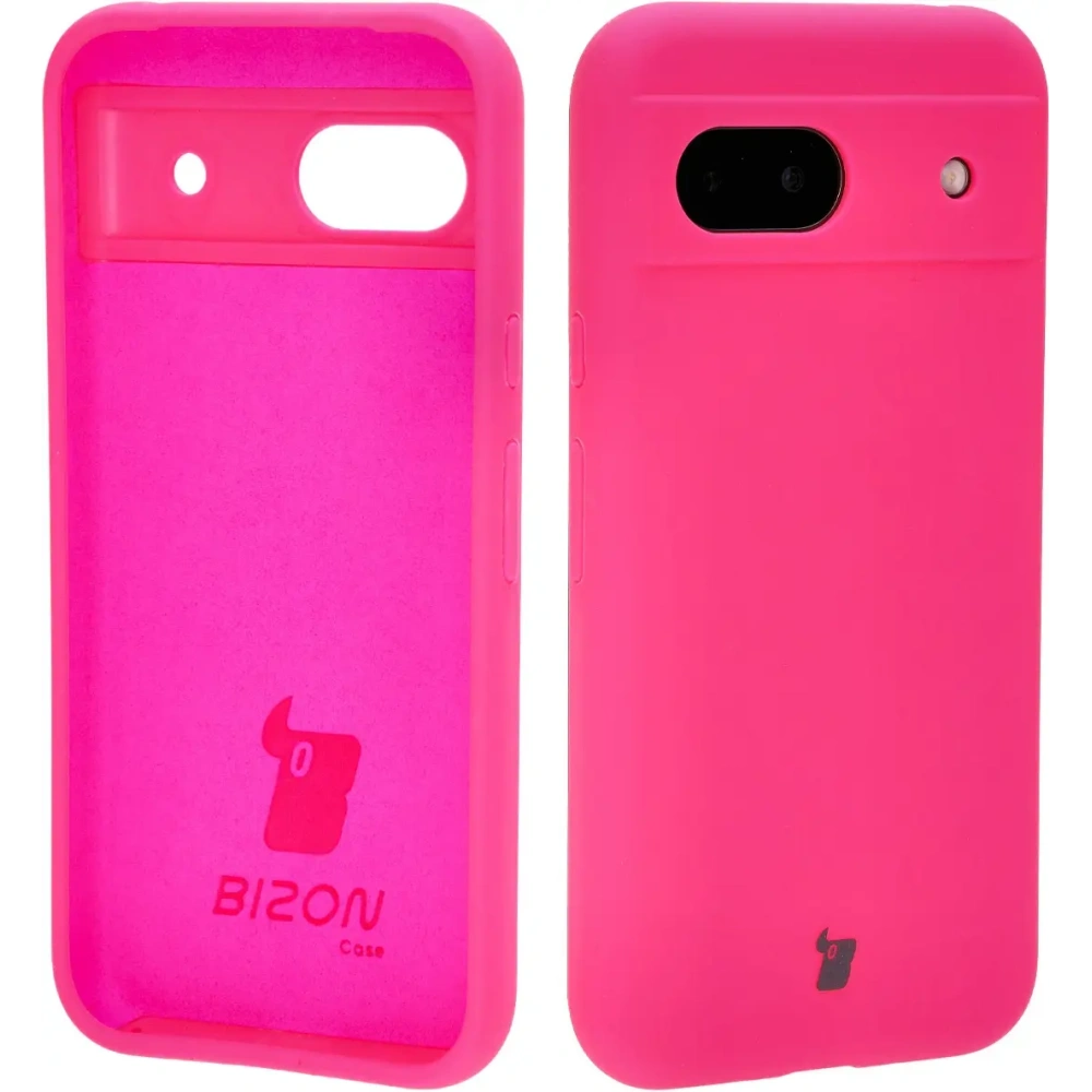 Hurtownia GSM - Silikonowe etui Bizon Soft Case do Google Pixel 8a neonowo-różowe - BIZ6129 - {ean13} - Hurt