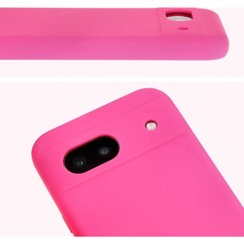 Silikonowe etui Bizon Soft Case do Google Pixel 8a neonowo-różowe