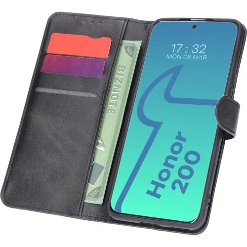 Etui z klapką Bizon Case Pocket do Honor 200 czarne