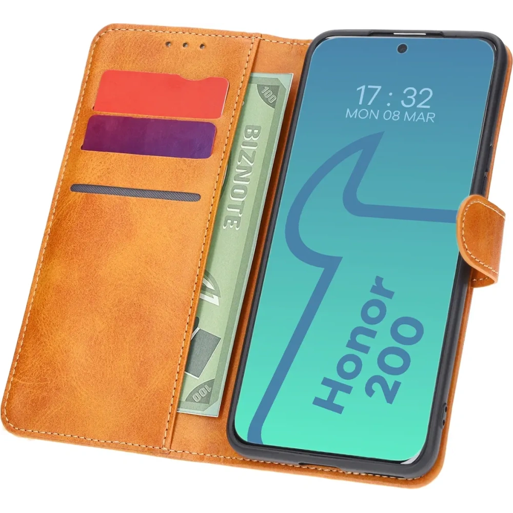 Hurtownia GSM - Etui z klapką Bizon Case Pocket do Honor 200 brązowe - BIZ6133 - {ean13} - Hurt
