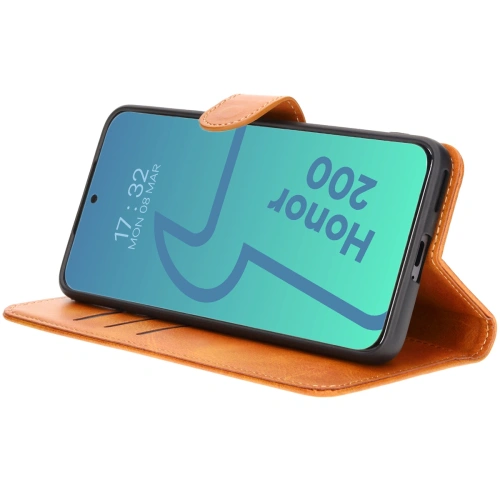 Etui z klapką Bizon Case Pocket do Honor 200 brązowe