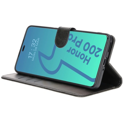 Etui z klapką Bizon Case Pocket do Honor 200 Pro czarne