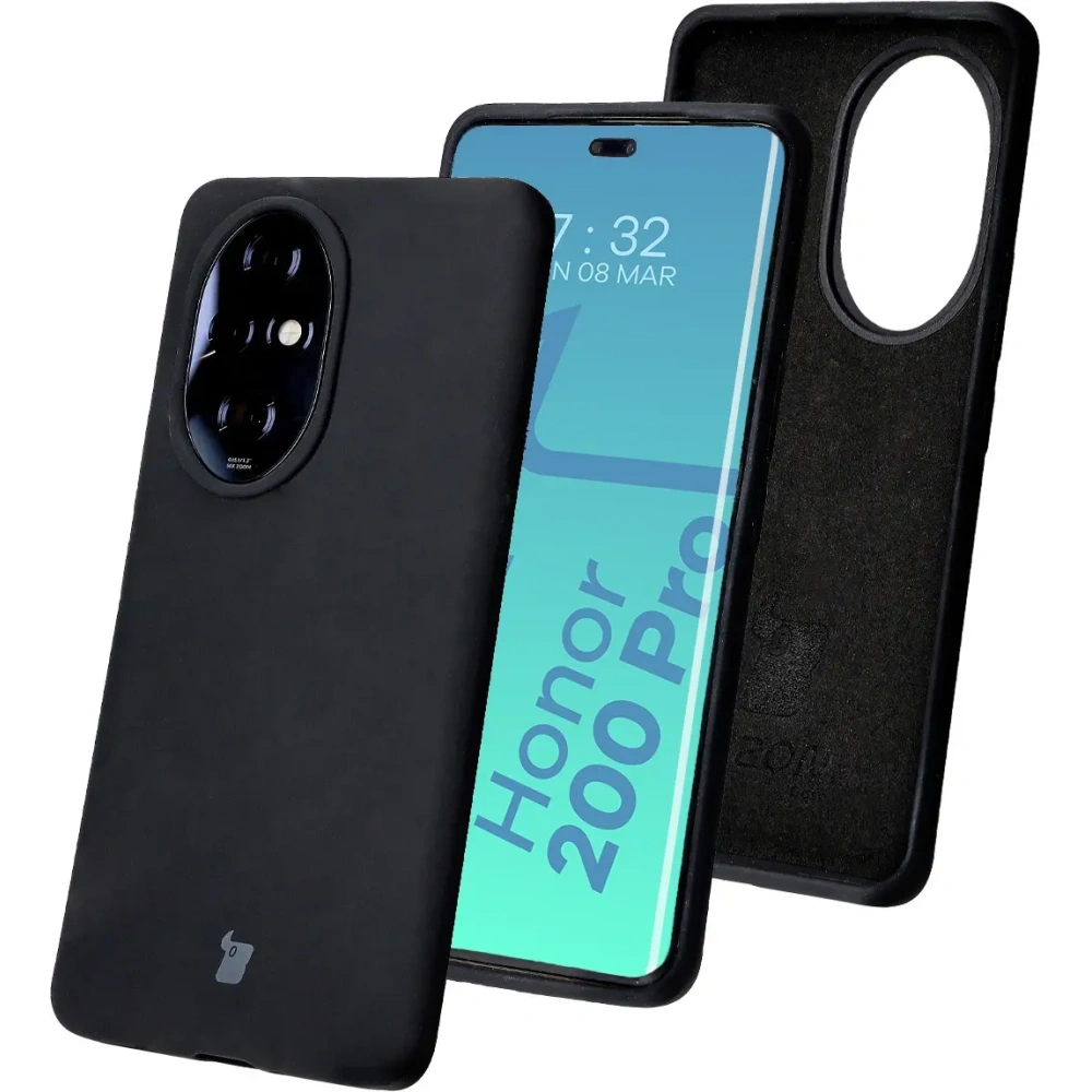 Hurtownia GSM - Silikonowe etui Bizon Soft Case do Honor 200 Pro czarne - BIZ6137 - {ean13} - Hurt