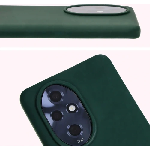 Silikonowe etui Bizon Soft Case do Honor 200 Pro ciemnozielone