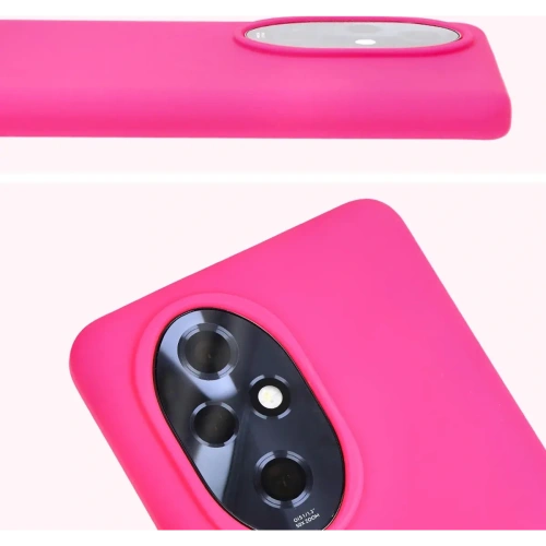 Silikonowe etui Bizon Soft Case do Honor 200 Pro neonowo-różowe