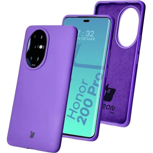 Silikonowe etui Bizon Soft Case do Honor 200 Pro fioletowe
