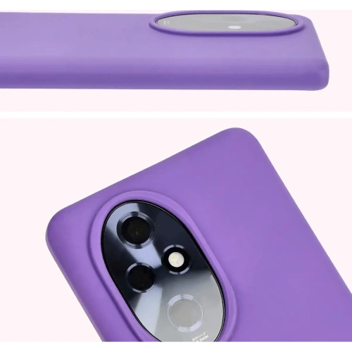 Silikonowe etui Bizon Soft Case do Honor 200 Pro fioletowe
