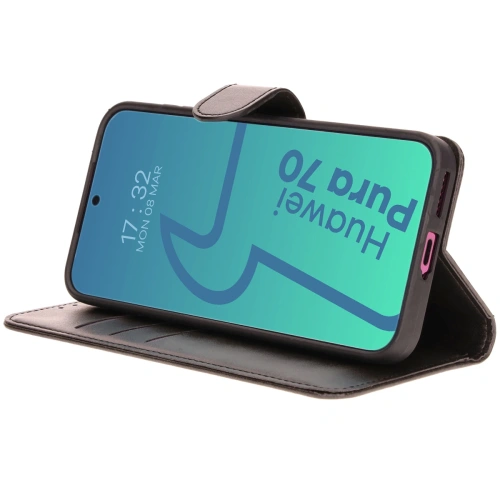 Etui z klapką Bizon Case Pocket do Huawei Pura 70 czarne