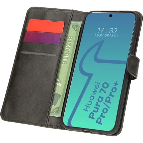Etui z klapką Bizon Case Pocket do Huawei Pura 70 Pro / Pro+ czarne