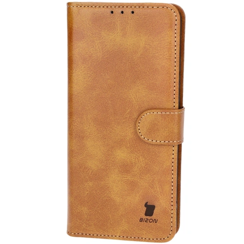 Etui z klapką Bizon Case Pocket do OnePlus Nord CE4 Lite 5G brązowe