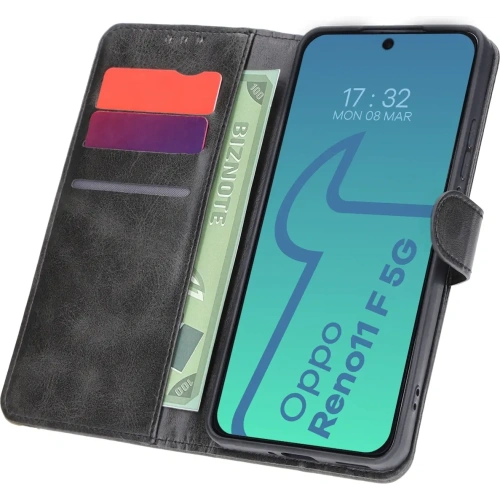 Etui z klapką Bizon Case Pocket do Oppo Reno11 F 5G czarne