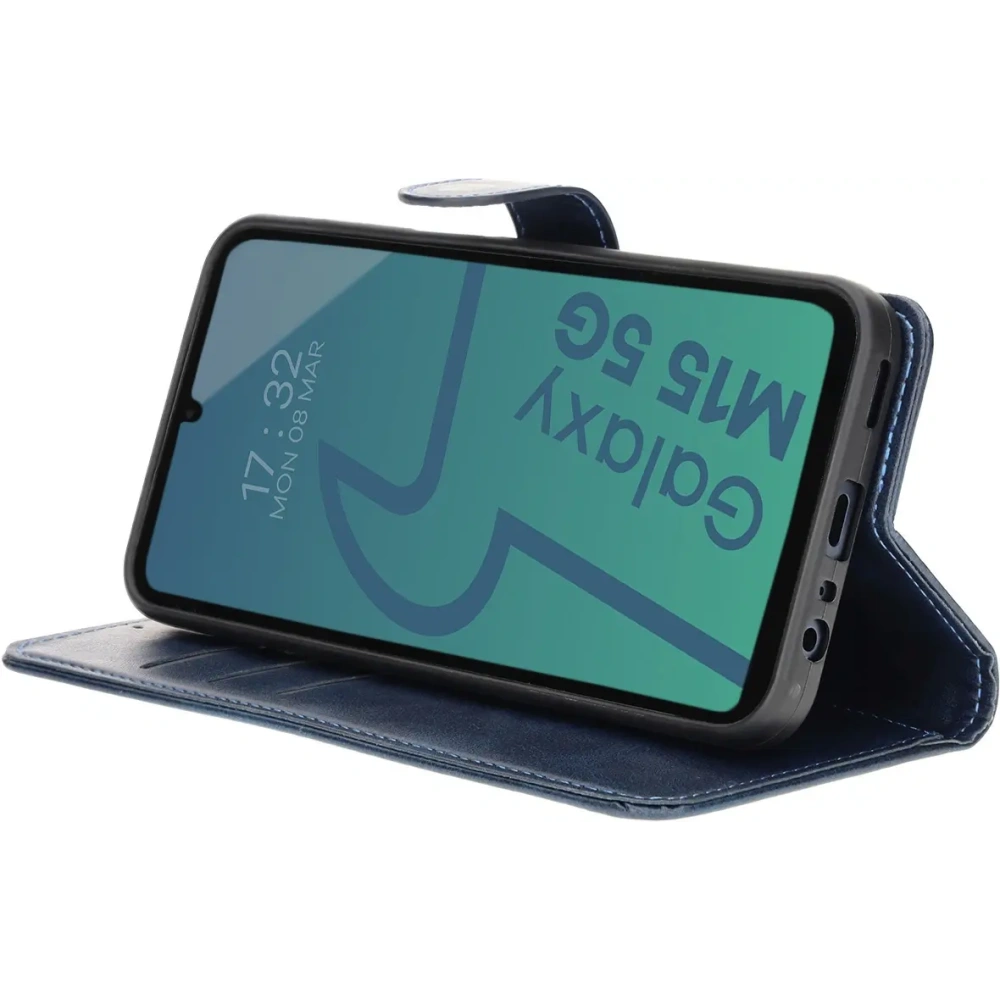 Hurtownia GSM - Etui z klapką Bizon Case Pocket do Samsung Galaxy M15 5G granatowe - BIZ6150 - {ean13} - Hurt