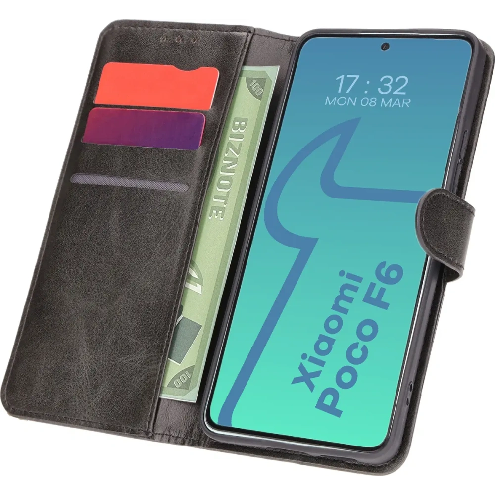 Hurtownia GSM - Etui s klopou Bizon Case Pocket pro Xiaomi Poco F6 černé - BIZ6152 - {ean13} - Hurt