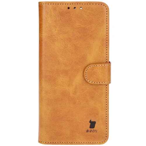 Etui z klapką Bizon Case Pocket do Xiaomi Poco F6 brązowe