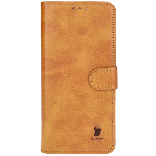 Etui z klapką Bizon Case Pocket do Xiaomi Poco F6 Pro brązowe