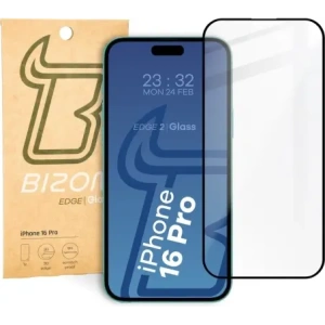 Hurtownia GSM - Sklo tvrzené Bizon Glass Edge 2 pro Apple iPhone 16 Pro černý rámeček - BIZ6159 - {ean13} - Hurt
