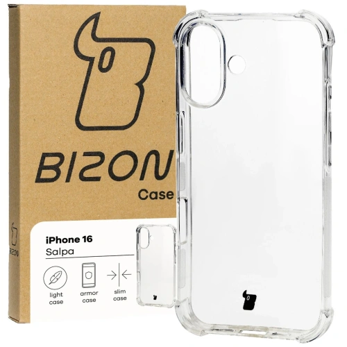 Elastyczne etui Bizon Case Salpa do Apple iPhone 16 przezroczyste