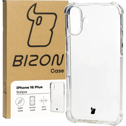 Elastyczne etui Bizon Case Salpa do Apple iPhone 16 Plus przezroczyste