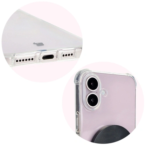 Elastyczne etui Bizon Case Salpa do Apple iPhone 16 Plus przezroczyste