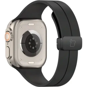 Hurtownia GSM - Silikonový pásek Bizon Strap Watch Silicone pro Apple Watch 44/45/46/49 mm černý - BIZ6169 - {ean13} - Hurt