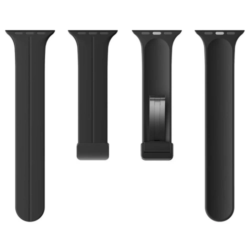 Silikonowy pasek Bizon Strap Watch Silicone do Apple Watch 44/45/46/49 mm czarny