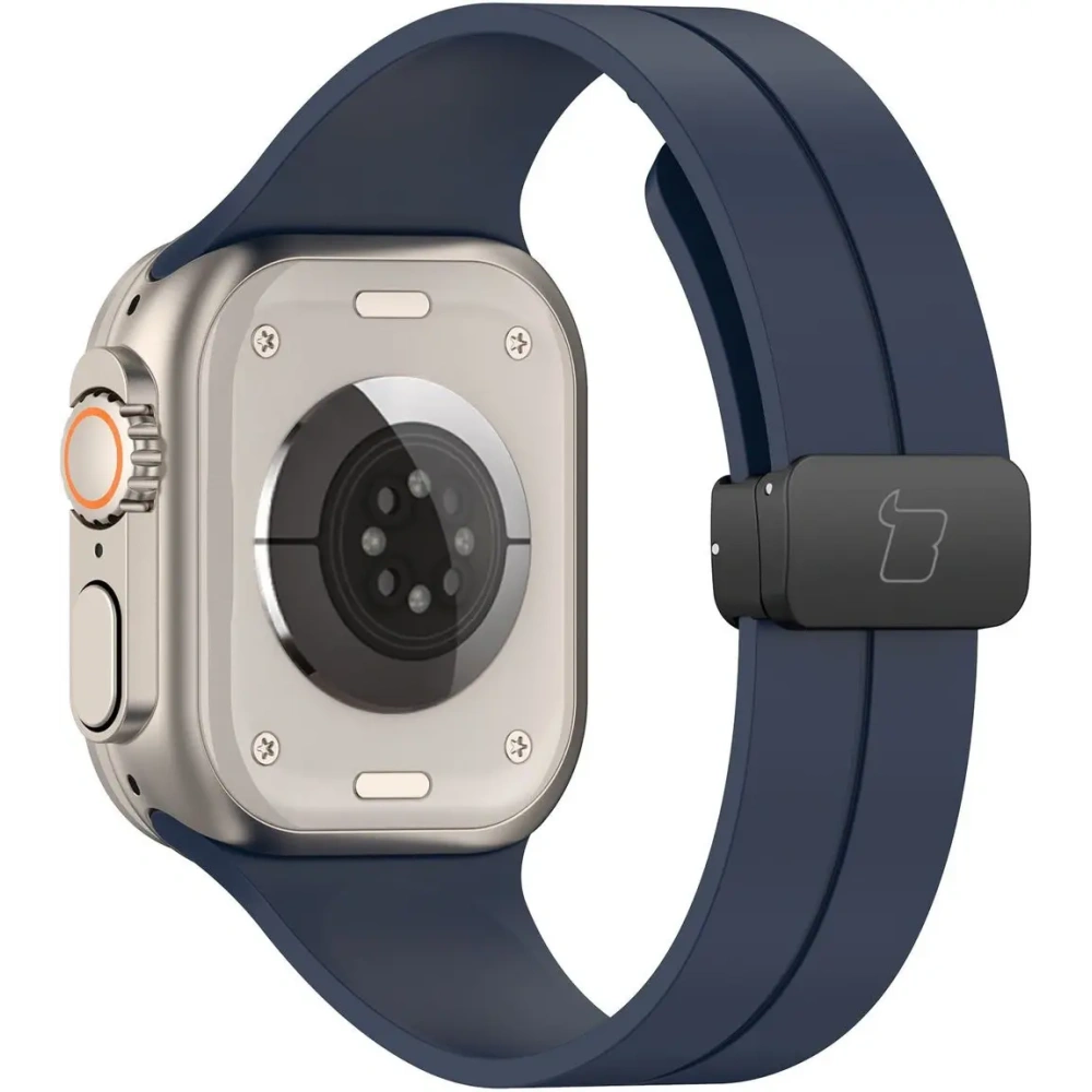 Hurtownia GSM - Bizon Strap Watch Silicone Apple Watch 44/45/46/49 mm albastru închis - BIZ6170 - {ean13} - Hurt