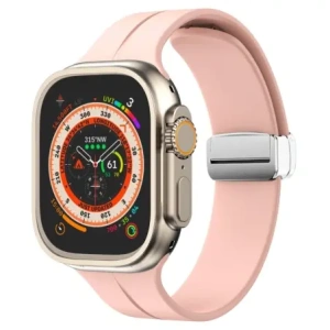 Hurtownia GSM - Silikonový pásek Bizon Strap Watch Silicone do Apple Watch 44/45/46/49 mm růžový - BIZ6171 - {ean13} - Hurt