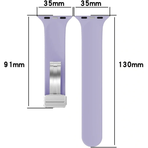 Silikonowy pasek Bizon Strap Watch Silicone do Apple Watch 44/45/46/49 mm lawendowy