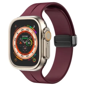 Hurtownia GSM - Silikonový pásek Bizon Strap Watch Silicone do Apple Watch 44/45/46/49 mm burgundský - BIZ6173 - {ean13} - Hurt