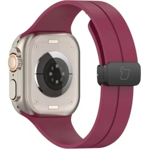 Hurtownia GSM - Silikonový pásek Bizon Strap Watch Silicone do Apple Watch 44/45/46/49 mm burgundský - BIZ6173 - {ean13} - Hurt