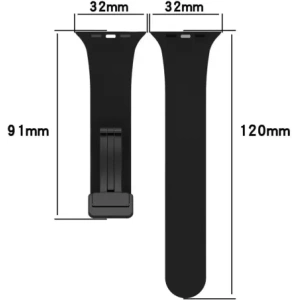Hurtownia GSM - Ceas cu curea din silicon Bizon Apple Watch 38/40/41/42 mm negru - BIZ6174 - {ean13} - Hurt