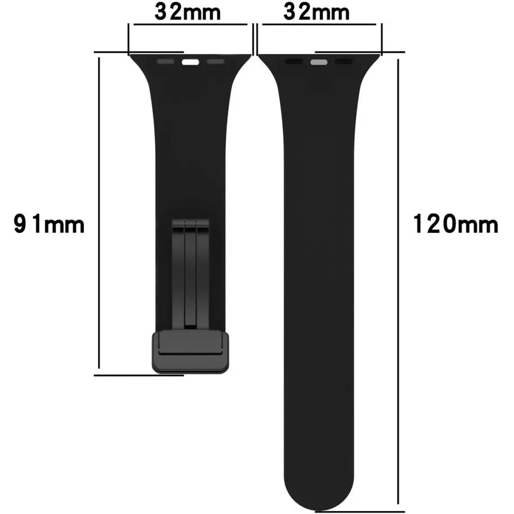 Hurtownia GSM - Bizon szíjas óra szilikon Apple óra 38/40/41/42 mm fekete - BIZ6174 - {ean13} - Hurt