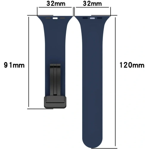 Silikonowy pasek Bizon Strap Watch Silicone do Apple Watch 38/40/41/42 mm granatowy