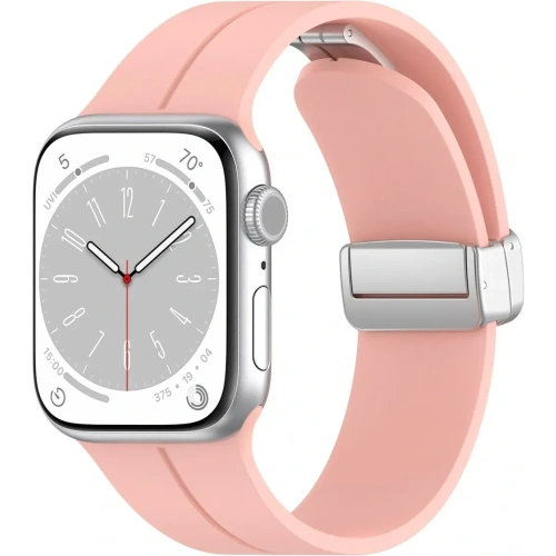 Silikonowy pasek Bizon Strap Watch Silicone do Apple Watch 38/40/41/42 mm różowy