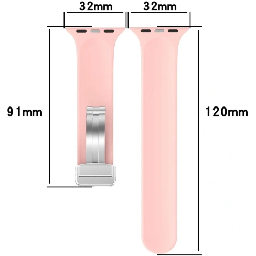Silikonowy pasek Bizon Strap Watch Silicone do Apple Watch 38/40/41/42 mm różowy