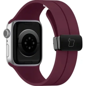 Hurtownia GSM - Bizon Strap Watch Silicone Apple Watch 38/40/41/42 mm burgundă - BIZ6178 - {ean13} - Hurt