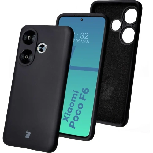 Silikonowe etui Bizon Soft Case do Xiaomi Poco F6 czarne