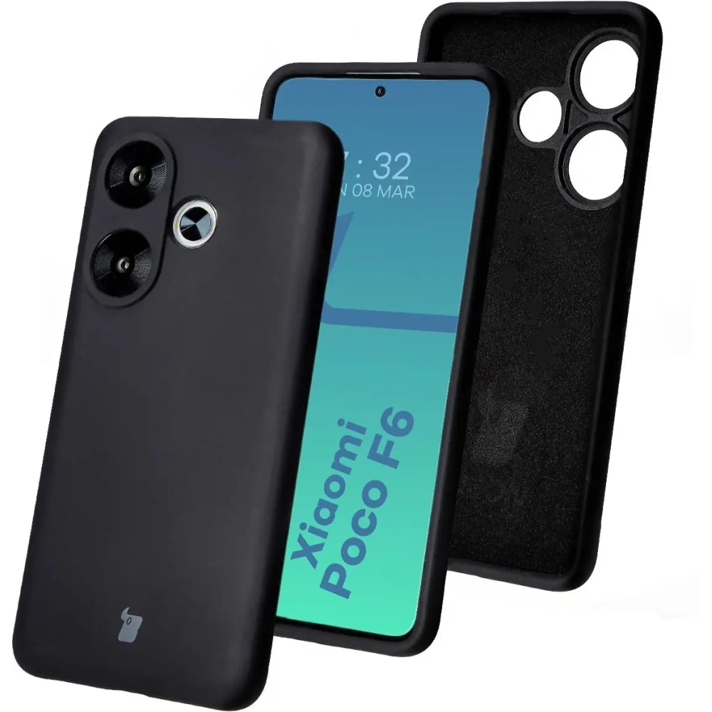 Hurtownia GSM - Silikonowe etui Bizon Soft Case do Xiaomi Poco F6 czarne - BIZ6180 - {ean13} - Hurt