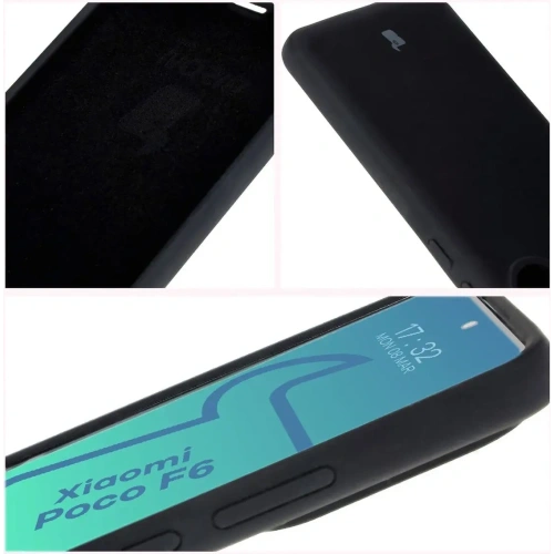 Silikonowe etui Bizon Soft Case do Xiaomi Poco F6 czarne