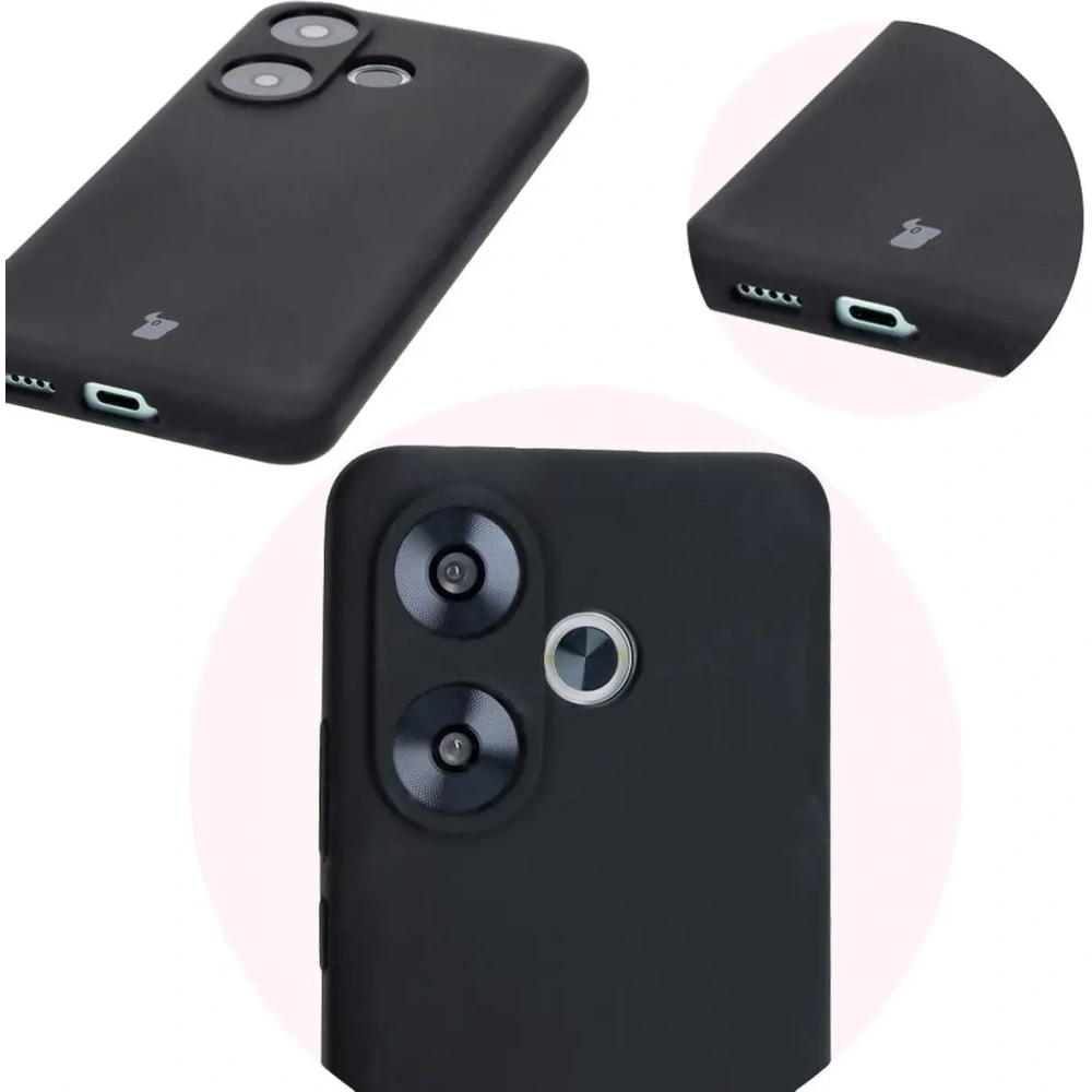 Hurtownia GSM - Silikonowe etui Bizon Soft Case do Xiaomi Poco F6 czarne - BIZ6180 - {ean13} - Hurt