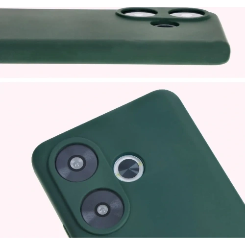 Silikonowe etui Bizon Soft Case do Xiaomi Poco F6 ciemnozielone