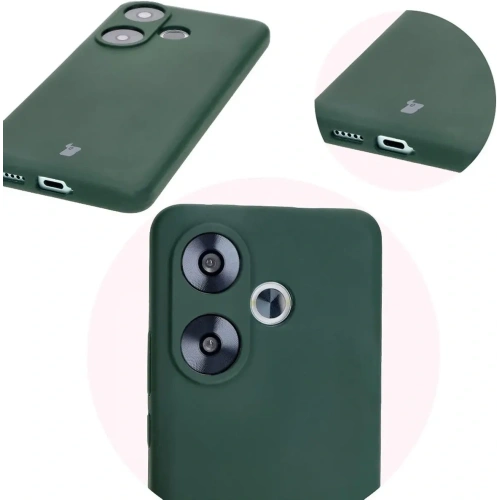 Silikonowe etui Bizon Soft Case do Xiaomi Poco F6 ciemnozielone